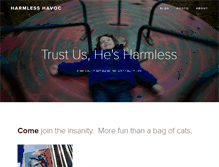 Tablet Screenshot of harmlesshavoc.com